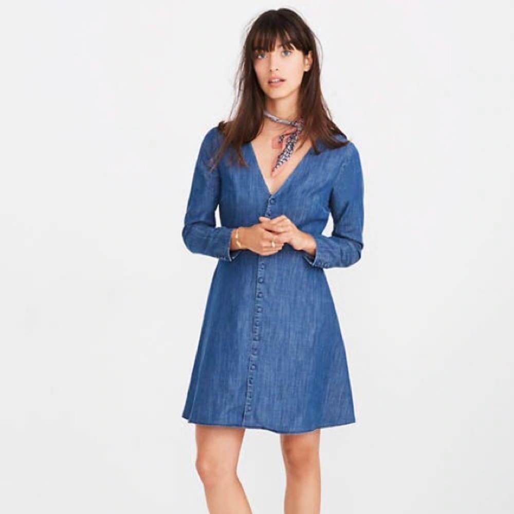 Madewell Blue Denim Lilyblossom Button-front NWT
